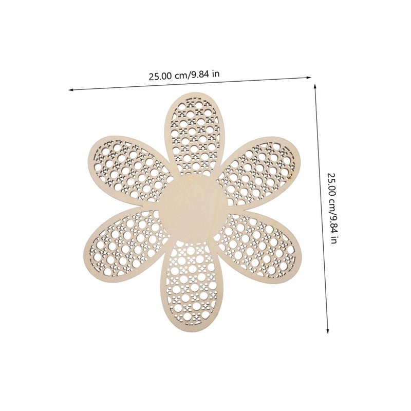 Rustic Wooden Flower Wall Art Boho Decor Hanging For Living Room Home - Image 5
