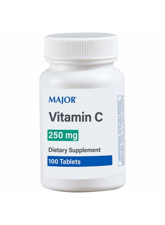 Major Pharmaceuticals Major Vitamin C 250 Mg - Dietary Supplement - 100 Tablets - Image 1
