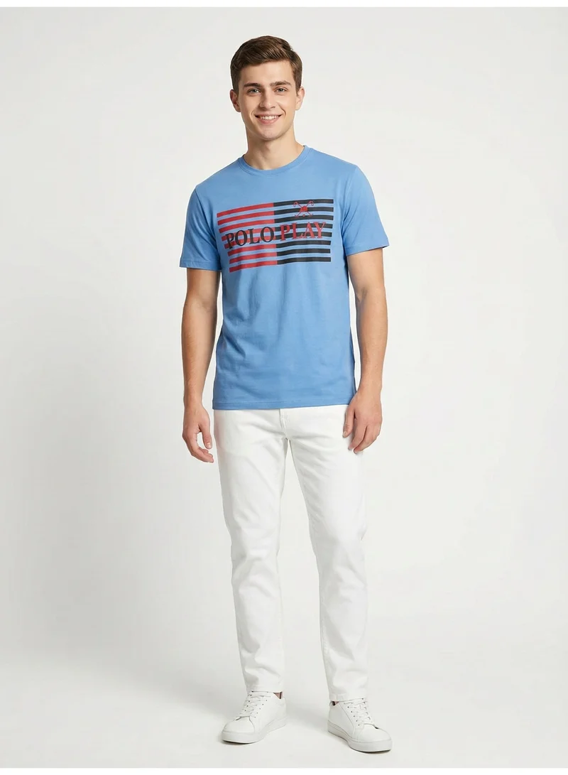 Polo Play Mens Graphic T-shirt -LT BLUE
