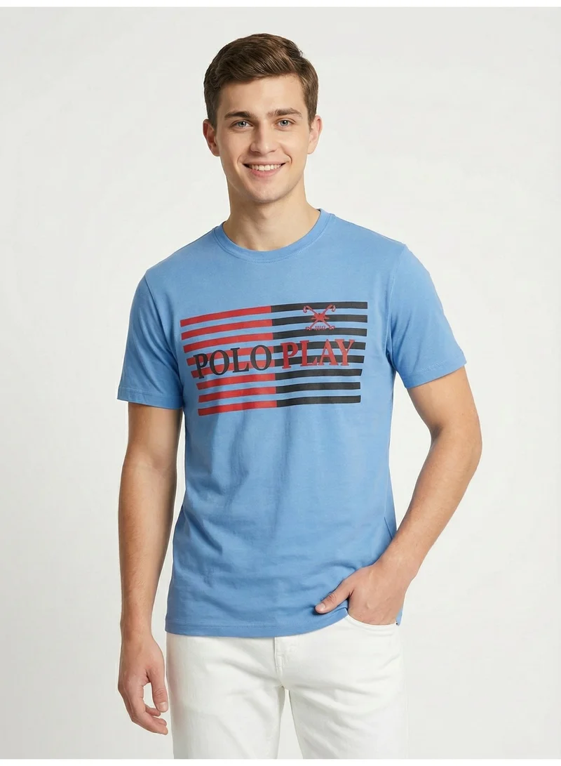 Polo Play Mens Graphic T-shirt -LT BLUE