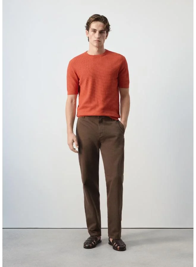 Mango Man 89-GERANIO 100% Cotton Knitted T-Shirt for Men | Best Price UAE