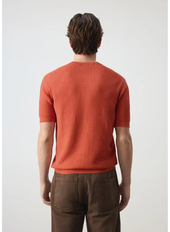 Mango Man 89-GERANIO 100% Cotton Knitted T-Shirt for Men | Best Price UAE