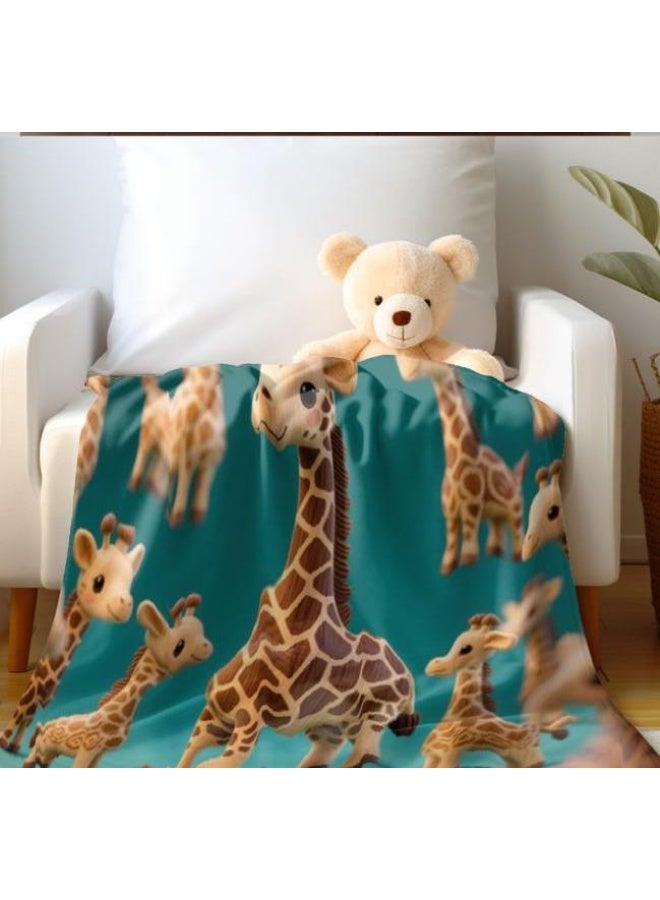 بطانية رقيقة من الفانيلا الكرتونية للأطفال والرضع (دافئة ومريحة، ومناسبة للنوم والألعاب) 70 سم * 100 سم