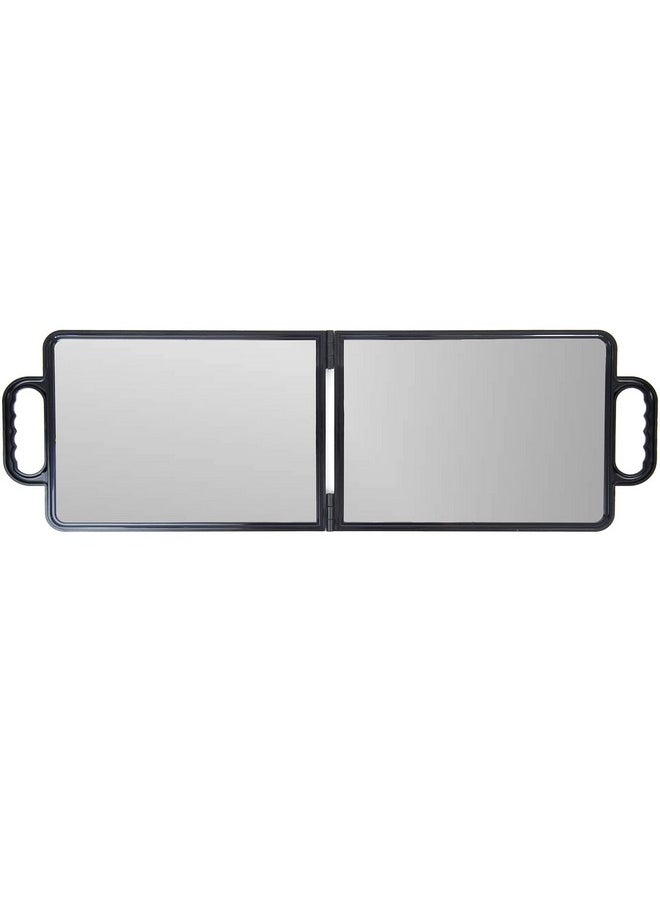 Salon Supply Co Large Folding Mirror With Double Handle - Rectangular Folded Handheld Mirror With Handles - Haircut Mirror - Salon Mirror  - Image 3