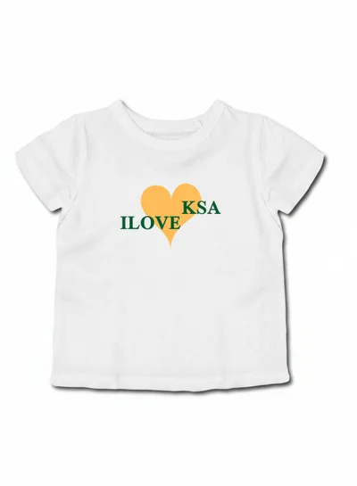 LOWHA Kids & Teens Cotton T-Shirt for Saudi National Day or Everyday Saudi Pride Wear for Boys & Girls