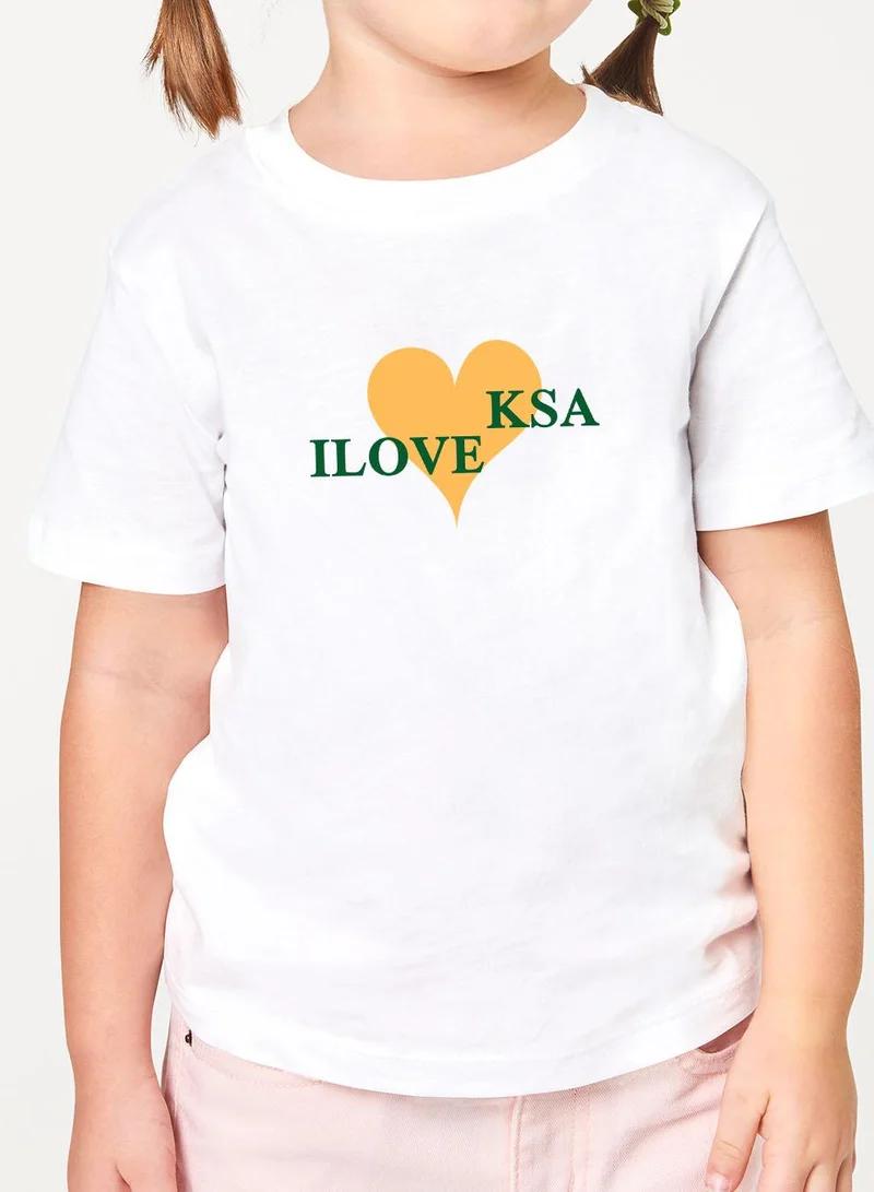Lowha Kids & Teens Cotton T-Shirt for Saudi National Day or Everyday Saudi Pride Wear for Boys & Girls