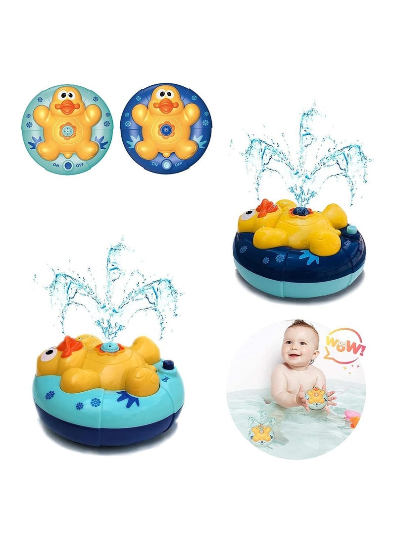 نيبمينينت Baby Bath Toys, Duck Automatic Rotating Spray Water, for Toddlers Infants Kids Boys Girls(2 pcs) - Image 1