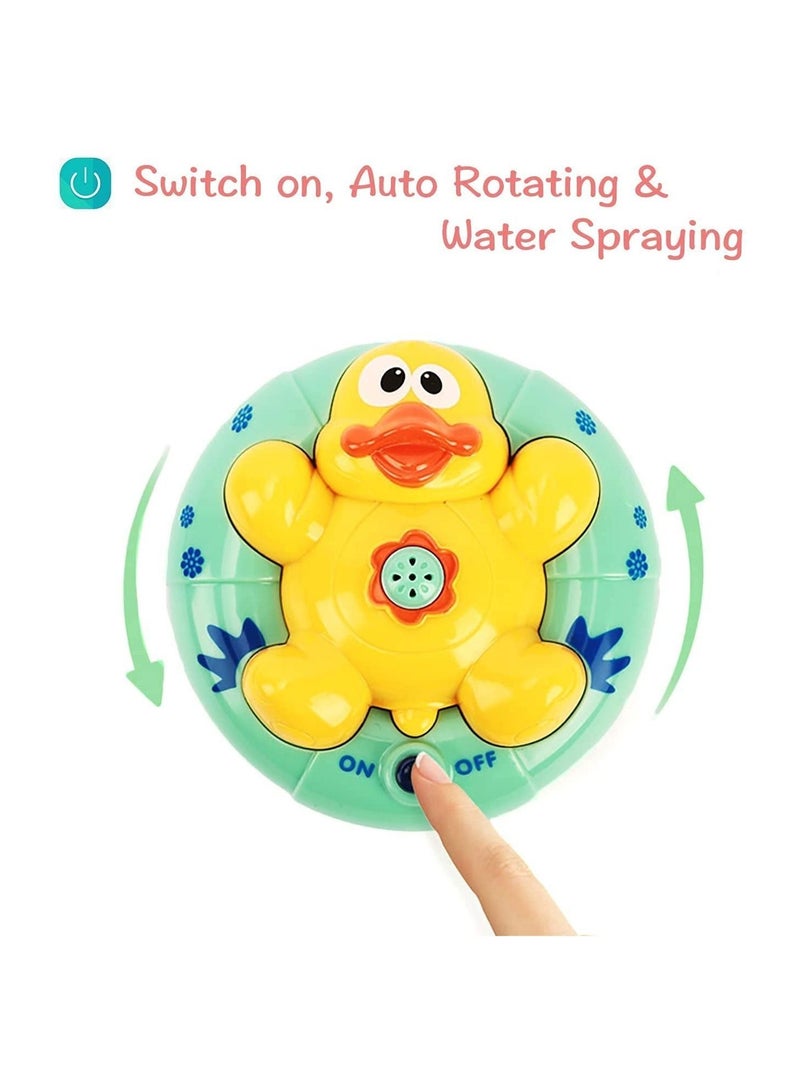 نيبمينينت Baby Bath Toys, Duck Automatic Rotating Spray Water, for Toddlers Infants Kids Boys Girls(2 pcs) - Image 3