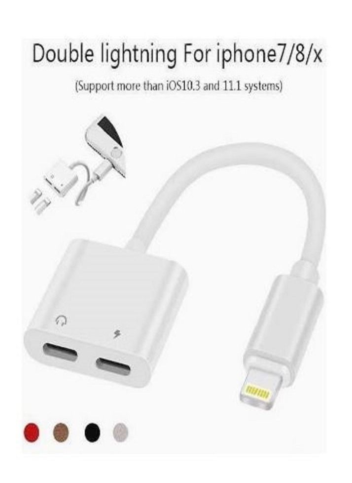 Generic Headphone and charger adaptor r for Apple iPhone 7/8/X  - Image 2
