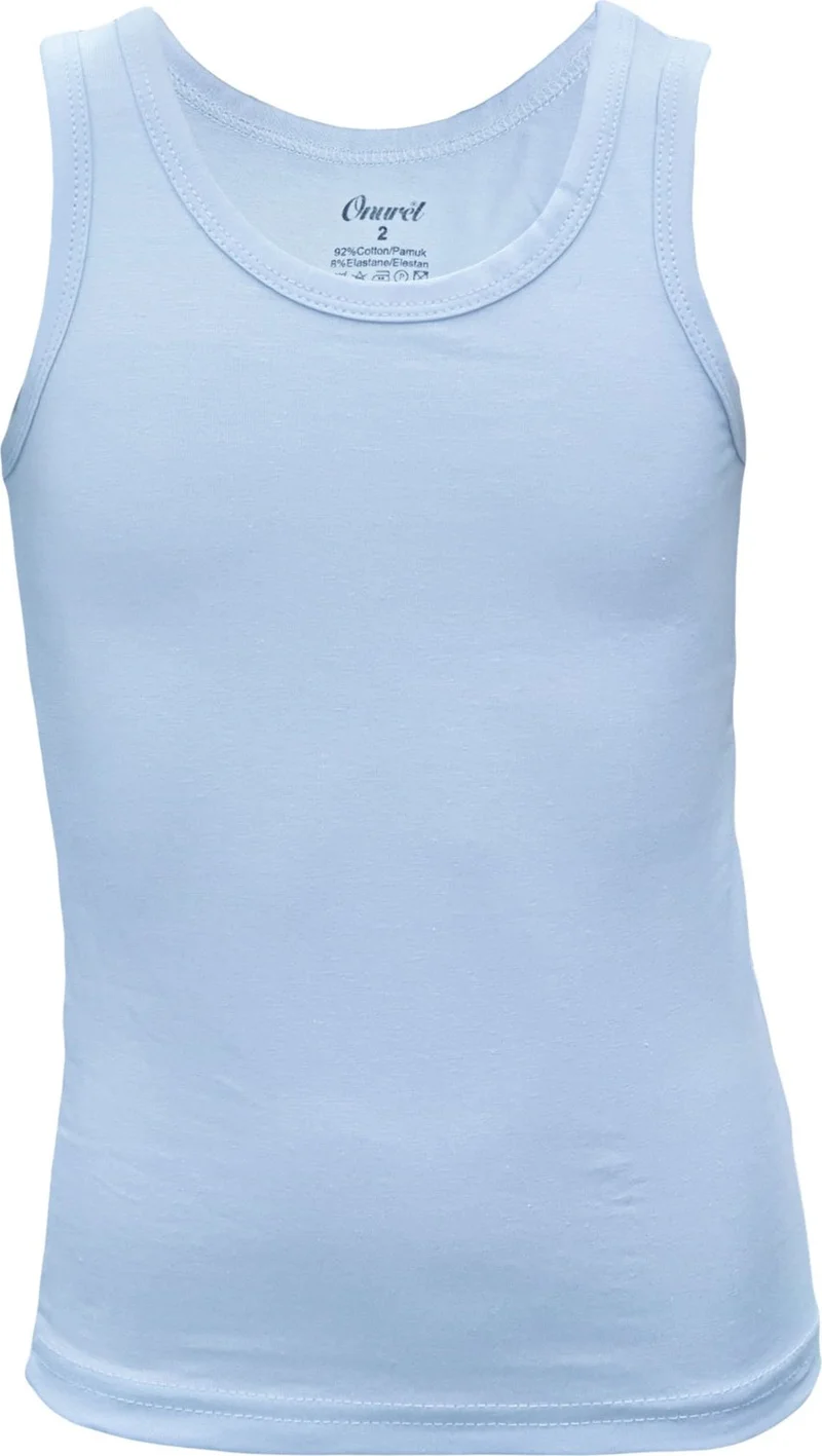 Onurel 5-Pack Boys' Strappy Lycra Plain Patternless Undershirt