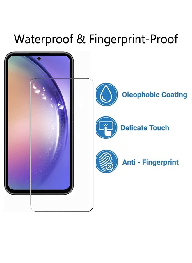 X-level 2 Pack Tempered Glass Screen Protector for Samsung Galaxy A55 5G with Comfortable Touch Feeling,Easy Clean Install,Transparent Anti-scratch Anti-drop Anti-fingerprint Phone Display Cover Accessory  - Image 4