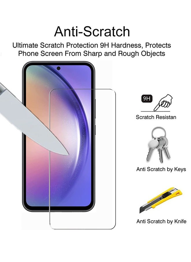 X-level 2 Pack Tempered Glass Screen Protector for Samsung Galaxy A55 5G with Comfortable Touch Feeling,Easy Clean Install,Transparent Anti-scratch Anti-drop Anti-fingerprint Phone Display Cover Accessory  - Image 3