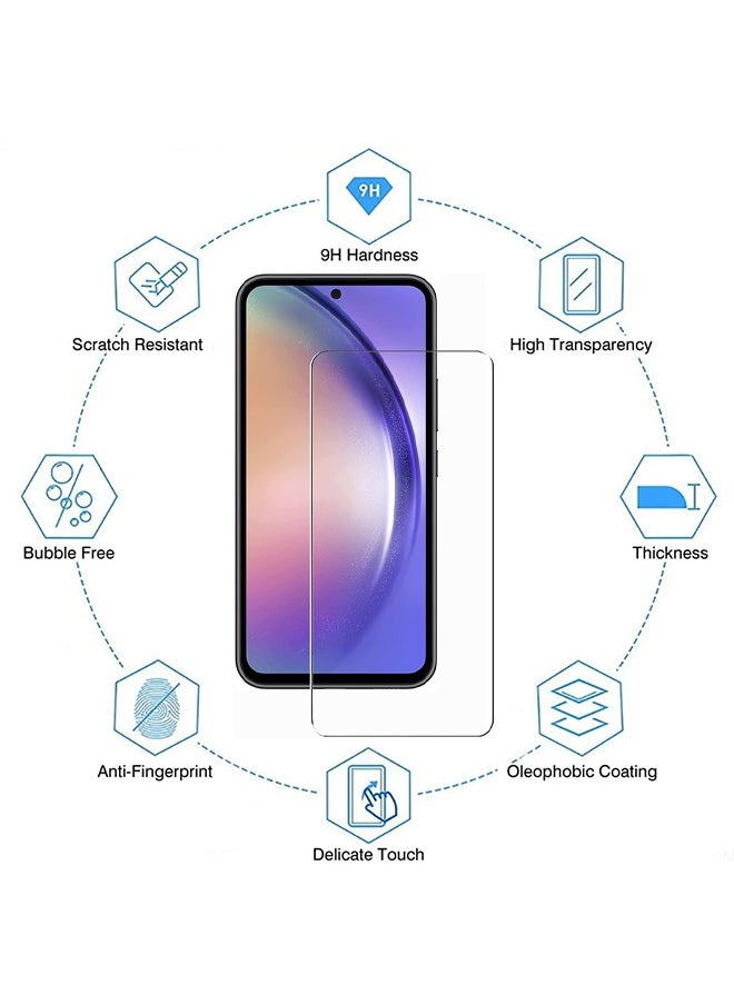 X-level 2 Pack Tempered Glass Screen Protector for Samsung Galaxy A55 5G with Comfortable Touch Feeling,Easy Clean Install,Transparent Anti-scratch Anti-drop Anti-fingerprint Phone Display Cover Accessory  - Image 2