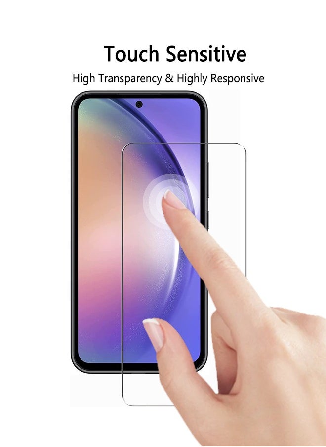 X-level 2 Pack Tempered Glass Screen Protector for Samsung Galaxy A55 5G with Comfortable Touch Feeling,Easy Clean Install,Transparent Anti-scratch Anti-drop Anti-fingerprint Phone Display Cover Accessory  - Image 5