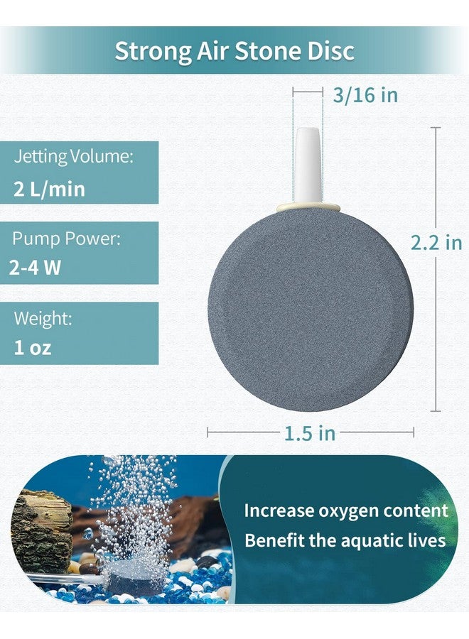 باوفلي حجر هواء قرصي من باوفلاي لأحواض السمك، مقاس 1.5 بوصة، موزع أكسجين، حجر هواء لمضخات الهواء النانوية وأحواض الأسماك والدلاء والبرك الصغيرة وخزانات DWC، عبوة من 4 قطع - Image 3