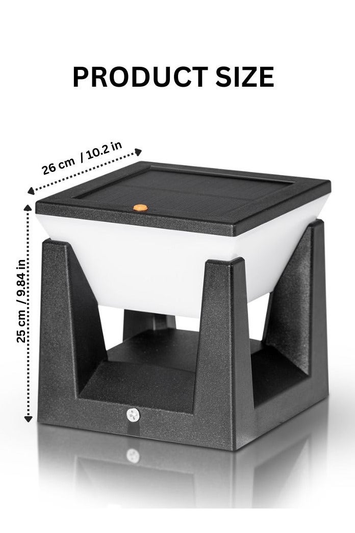 مودي عبوة من قطعتين من مصابيح أعمدة الطاقة الشمسية الخارجية - مصابيح LED مقاومة للماء IP65، 3 أوضاع ألوان (3000 كلفن/4500 كلفن/6500 كلفن)، مصابيح سياج تعمل بالطاقة الشمسية من الغسق إلى الفجر للبوابة والحديقة والفناء والحديقة - Image 3