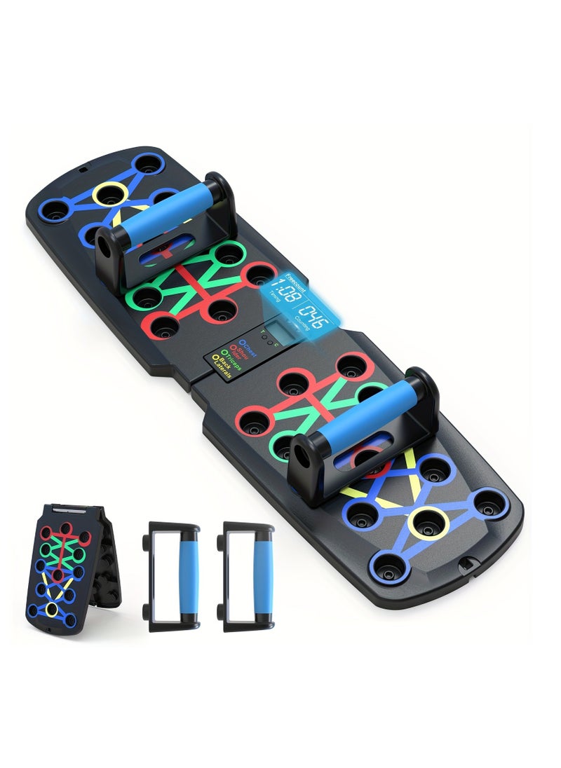Generic - Push Up Board with Handle Bars, Pushup Fitness Training Board with Counter, Foldable Gym Workout Exercise Equipment for Home - Image 1