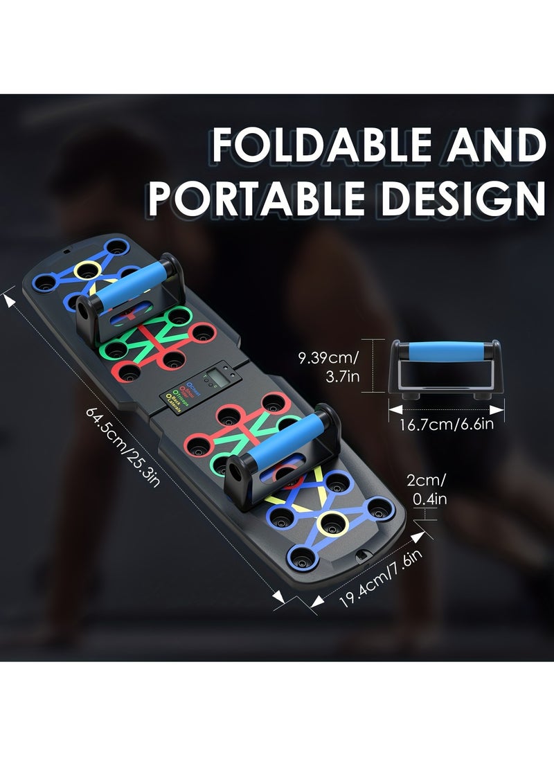 Generic - Push Up Board with Handle Bars, Pushup Fitness Training Board with Counter, Foldable Gym Workout Exercise Equipment for Home - Image 1