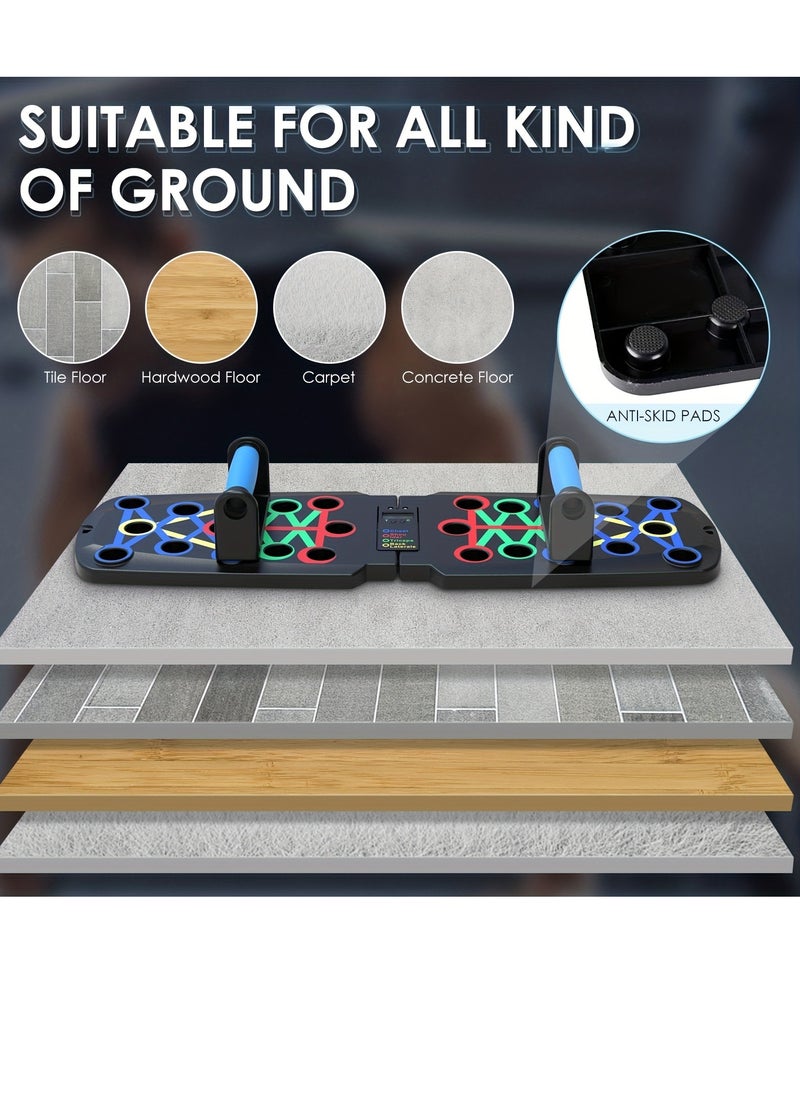 Generic - Push Up Board with Handle Bars, Pushup Fitness Training Board with Counter, Foldable Gym Workout Exercise Equipment for Home - Image 1