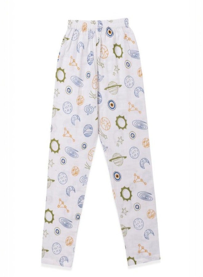 Fabrify Baby and Kids Cotton Printed Pyjama Set, Unisex Nightwear, Half Sleeve, Regular Fit, Trendy Nightsuit for Boys and Girls (Galaxy Adventure) (3-4 Y) Multicolour - Image 4