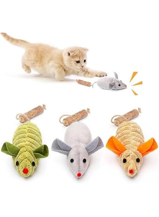 3 Pieces Squeaking Mice Cat Toys, Interactive Silvervine Animal Toys with Catnip for Indoor Kittens, Matatabi Catnip Chirping Toy, Chew Exercise Toy for Cats - pzsku/ZC24ABEA57C755B574410Z/45/1744619760/feba0ef3-c0bc-46f1-bd9f-f69fc4cbf858