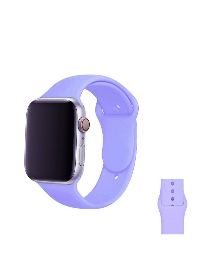Apple Watch Band 41mm 40mm 38mm Soft Silicone Sport Band Replacement Wrist Strap Compatible for iWatch Apple Watch Series 7/SE/6/5/4/3/2/1 (41mm/40mm/38mm) - Image 1