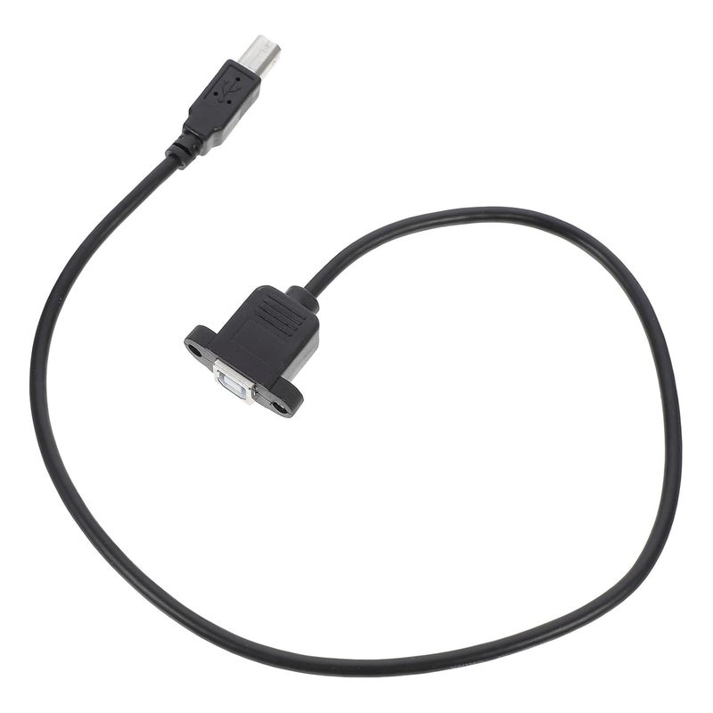 كابل تمديد طابعة USB 2.0 B بطول 50 سم بوصلة ذكرية بزاوية قائمة إلى أنثى، سلك نقل بيانات عالي السرعة لإكسسوارات الماسح الضوئي والطابعة في أجهزة الكمبيوتر الطرفية - Image 1