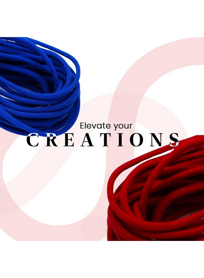 Expo International Trims By The Yard 1/8 Soft Knit Elastic Band Premium Material Durable Knitted Elastic Cord For Sewing Easy To Use Versatile Sewing Supplies 100Yard Cut Royal Blue - Image 2