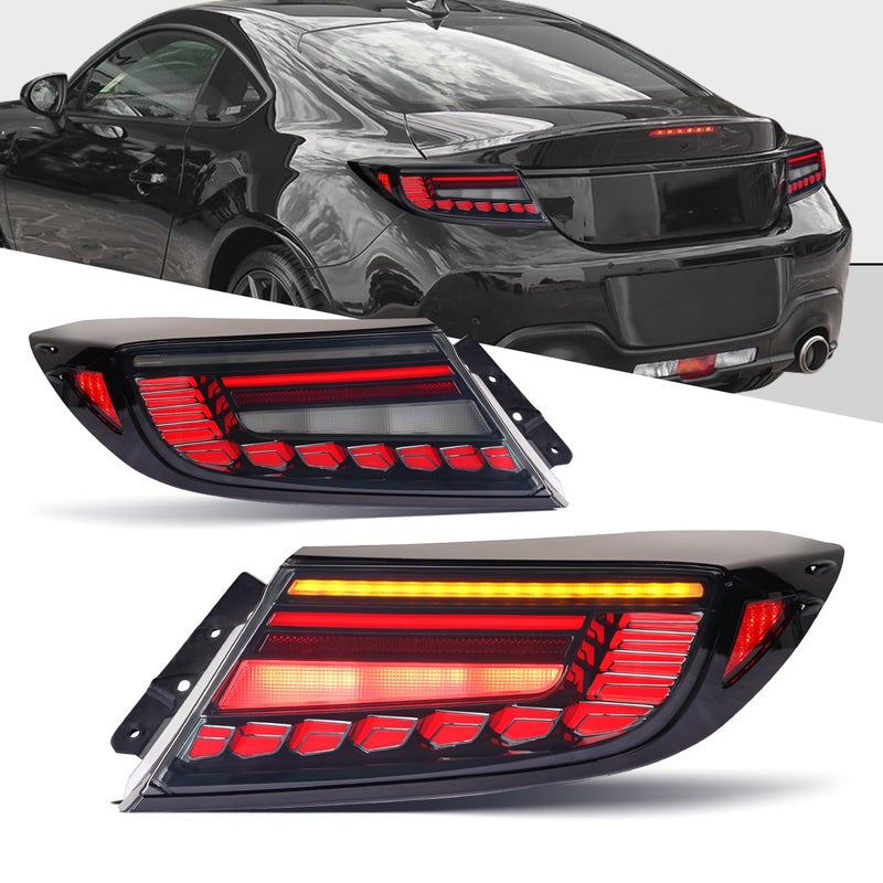 Tail Lights Assembly Compatible with 20212025 Toyota GR86  Subaru BRZ 2nd Gen ZN8 ZD8Rear Lamps wStart Up Animation  Sequential Turn Signals