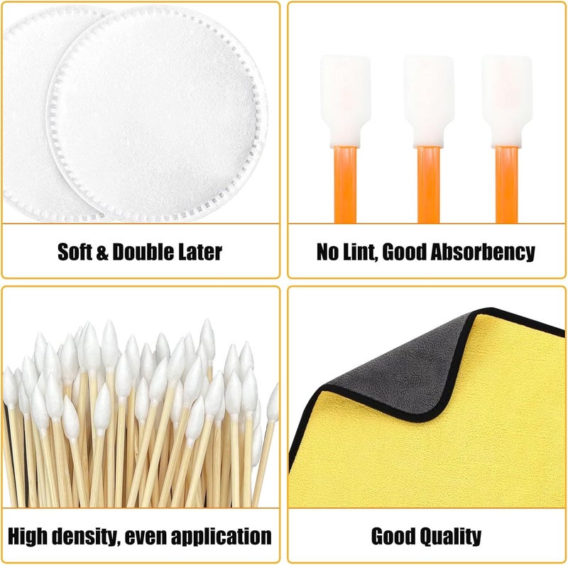 COARVXA 267 Pcs Card Care Clean Kit,Trading Card Cleaning Kit with Fixing Jig and EVA Shaping Foam, Suitable for PSA Rated Baseball Football Basketball Sports Cards Card Care (Orange) - Image 3