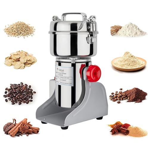 Vishvas Oil Maker Masala Grinder Machine for Home Use with 300gm Dry Masala Spices Mixer Grinder Machine 300 GM (White) Stainless Steel - Image 1
