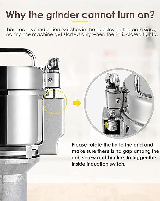 Vishvas Oil Maker Masala Grinder Machine for Home Use with 300gm Dry Masala Spices Mixer Grinder Machine 300 GM (White) Stainless Steel - Image 2