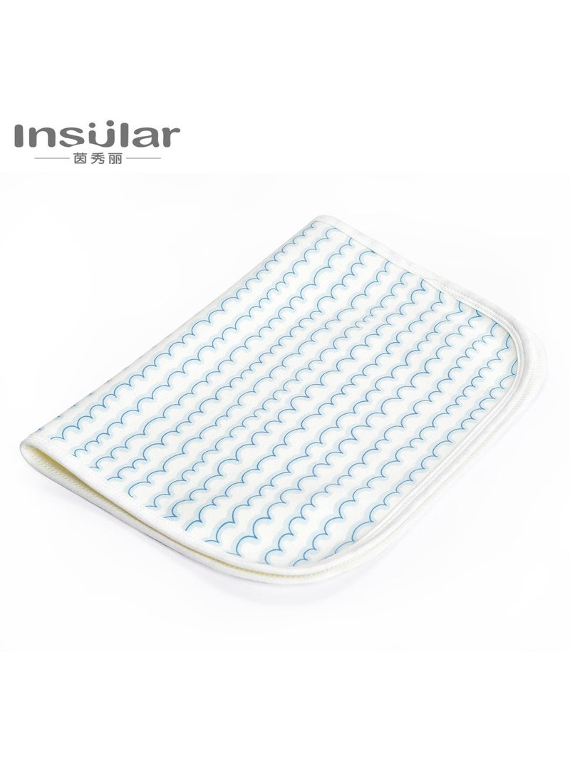 xozgdovg 60×90cm Baby Waterproof Bed Pad with 100% Cotton Surface for Kids, Toddlers, Adults, Reusable and Washable Incontinence Underpads Mat for Pack n Play and Crib, Wavy  - Image 1