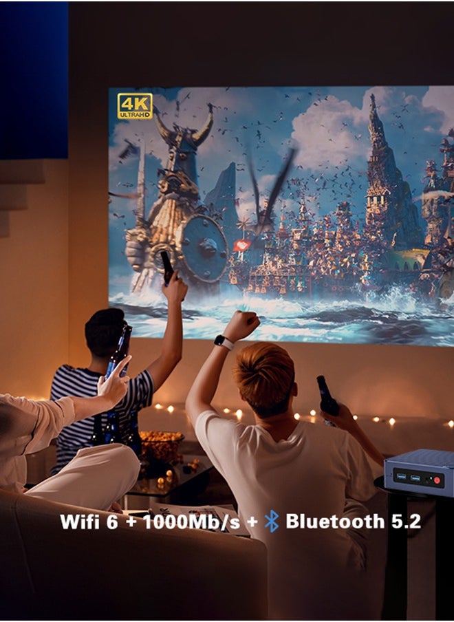 بي لينك - ميني S12 برو ميني كومبيوتر، الجيل 12 إنتل-N100 (4C / 4T، حتى 3.4GHz) ، 16GB ذاكرة الوصول العشوائي DDR4 500GB SSD، ميني كمبيوتر سطح المكتب 4K@60Hz  ، مزدوج HDMI ، واي فاي 6 ، BT5.2 ، USB3.2 ، LAN ، طاقة منخفضة - Image 1