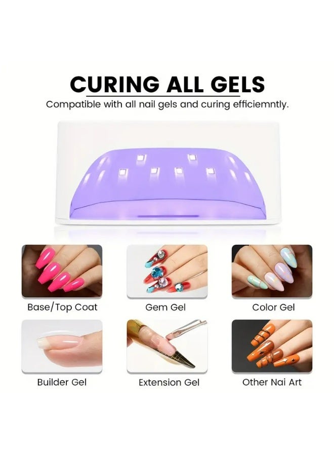 OSYA Professional Rechargeable Nail Dryer with 30 LED Lights - Portable Wireless Manicure Lamp, Built-in 2000mAh Battery, 3 Timer Modes, Infrared Sensor, Minimalist Design, Detachable Base, Essential Nail Art Tool - Image 4