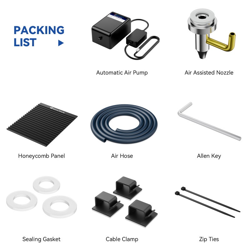 SCULPFUN 2-In-1 Air Pump & Honeycomb Panel Kit - High Durability Low Noise Stable Air Pressure Output For Icube Engraving Machine Mini Engraver - Image 2