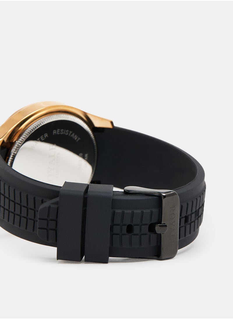 Royale Royale Executive Men's Rubber Strap Arabic Watch  - Image 4