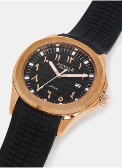 Royale Royale Executive Men's Rubber Strap Arabic Watch  - Image 3