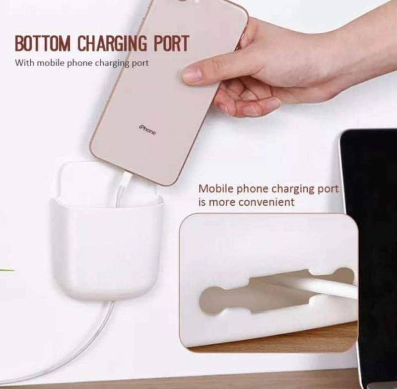MARMIX 4 Piece Wall Mounted Storage Box With Plastic Wall Mobile Charger Stand Remote Storage Organizer Case for Air Conditioner TV Mobile Phone Plug Holder Stand Rack Phone Charger Plug Holder  - Image 4