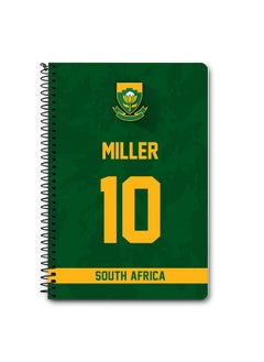 Designer A5 Spiral Notebook Memo Notepad Journal Player - David Miller, Jersey Number -10 (With Logo)