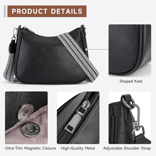 APHISON Trendy Leather Crossbody Purse with Adjustable Strap, Women's Shoulder Handbag - Image 5