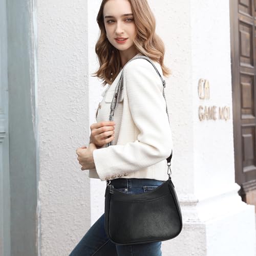 APHISON Trendy Leather Crossbody Purse with Adjustable Strap, Women's Shoulder Handbag - Image 2
