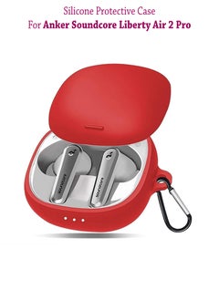 Waldic Silicone Protective Case Cover For Anker SoundCore Liberty Air 2 Pro - Red  - Image 1