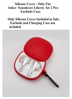 Waldic Silicone Protective Case Cover For Anker SoundCore Liberty Air 2 Pro - Red  - Image 4