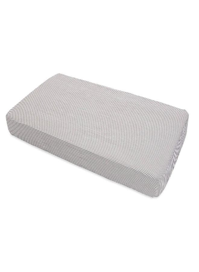 little unicorn Little Unicorn Grey Stripe Fitted Crib Sheet | 100% Cotton Muslin | Super Soft | Sized for Standard Baby Crib & Toddler Mattress | Machine Washable | 52” x 28” x 9” - Image 1