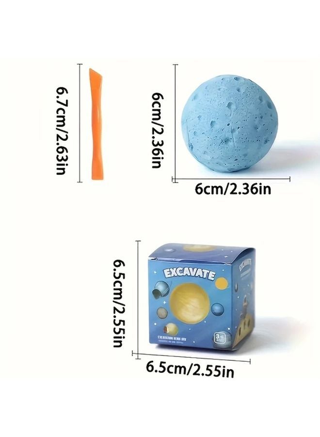 1Pc Blue Solar System Science Kit For Kids Gemstones Dig Educational Space Toys - Image 3