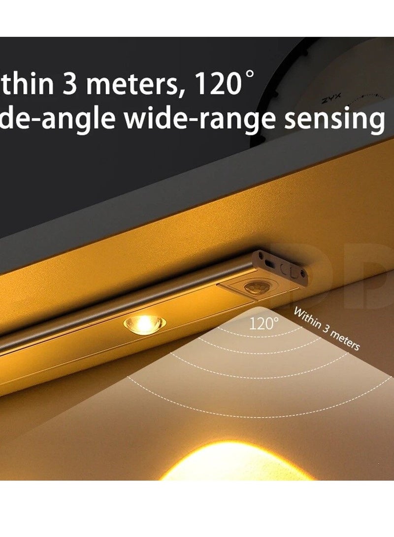 Sensor Light USB Rechargeable Wireless Body Induction Lamp Motion Magnetic Suction Night Light Black 40cm - Image 5