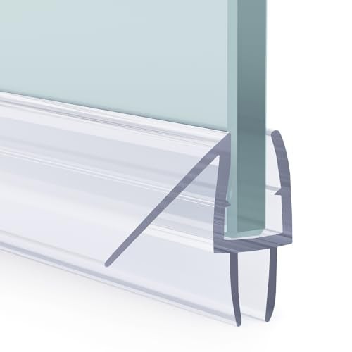 AmazerBath 3PCS Shower Door Bottom Seal for 14 Inch Glass 1575 Inches 3 3 Section Segmented Shower Installation Kit Frameless Glass Door Seal Strip