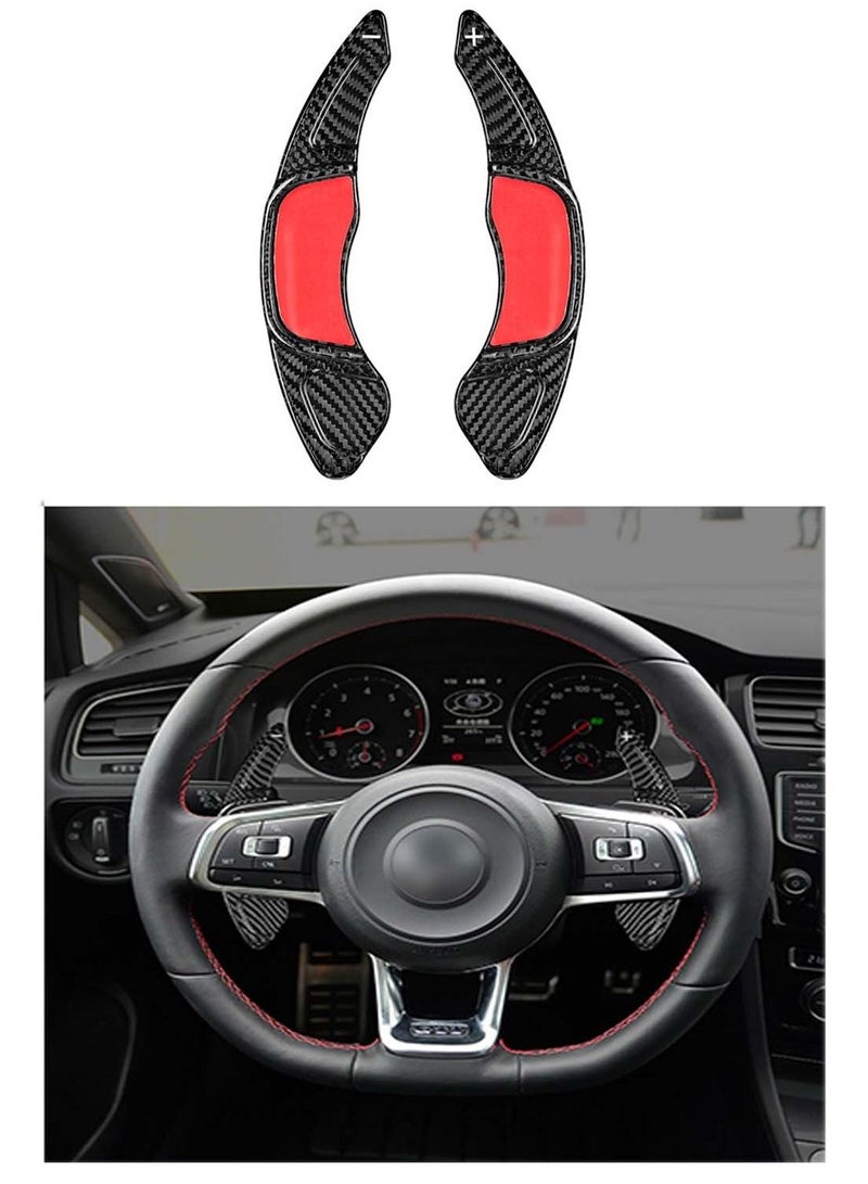 Generic Original Carbon Fiber Steering Wheel Paddle Shifter Fit For Volkswagen VW Golf 7 GTI MK7 MK7.5 R 2015-2020 - Black  - Image 1