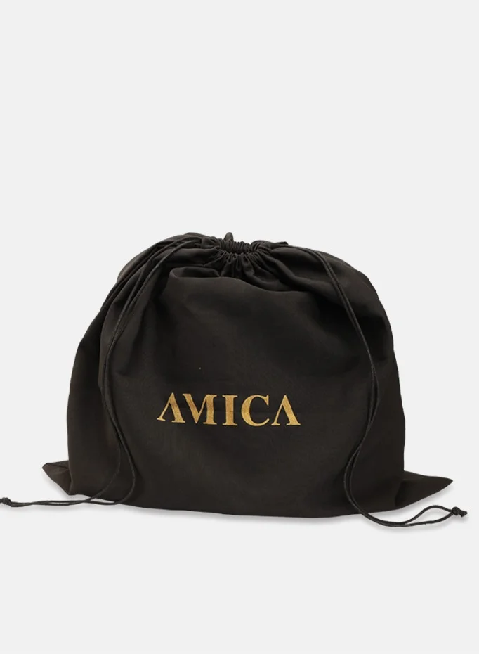 AMICA Elora Women's Leather Women's Shoulder Crossbody Bag with Woven Strap